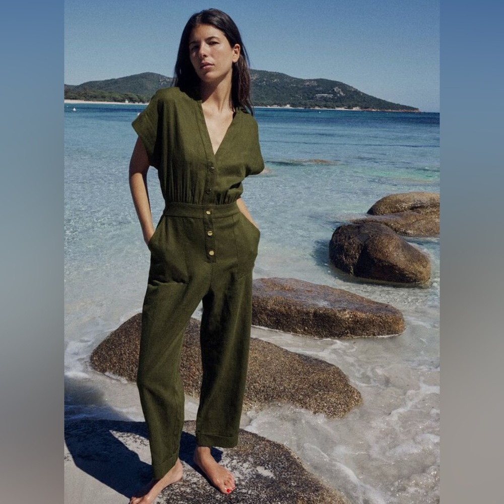 Zara Olive Green Jumpsuit